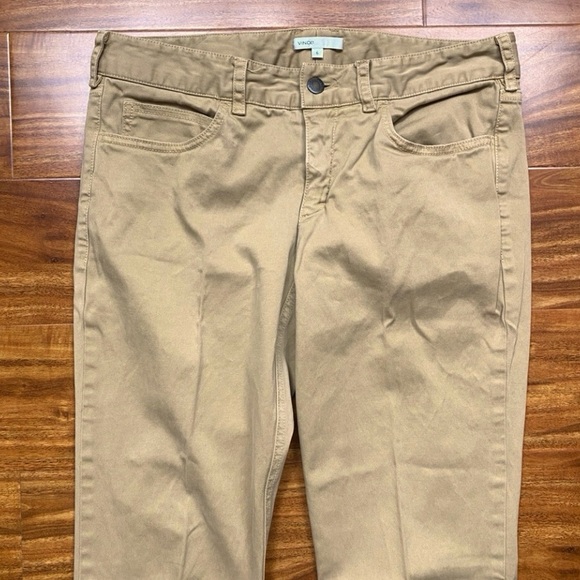 Vince Womens Tan Khaki Lowrise Straight Ankle Chino Pant Size 6 Coastal Classic - Picture 3 of 15
